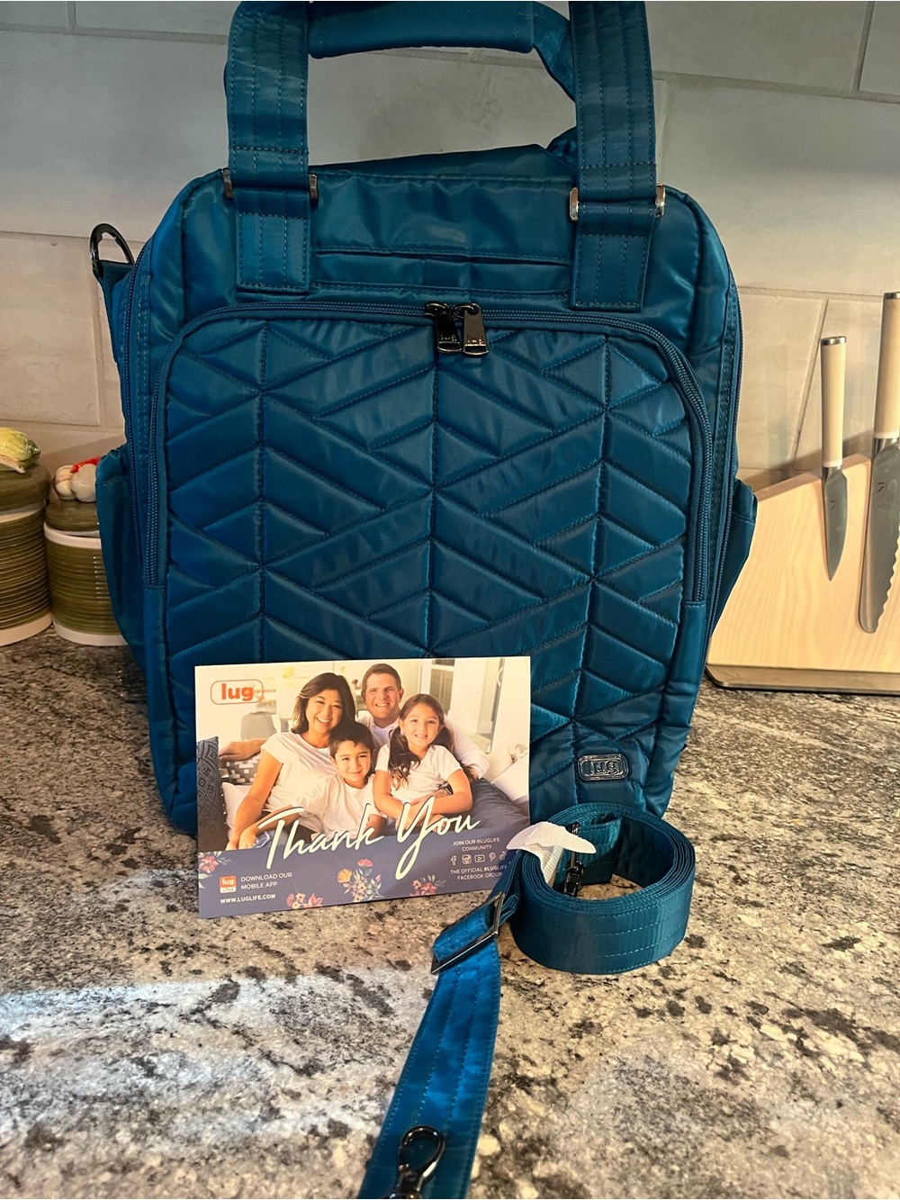 Lug Ranger XL Overnight Tote Bag Ocean Blue EUC Travel Bag Backpack New